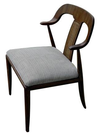 Set of four mid-century Danish dining side chairs classic wood.​