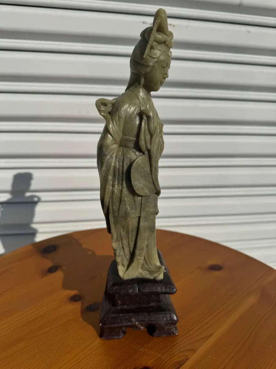Soapstone female figure statue natural stone décor