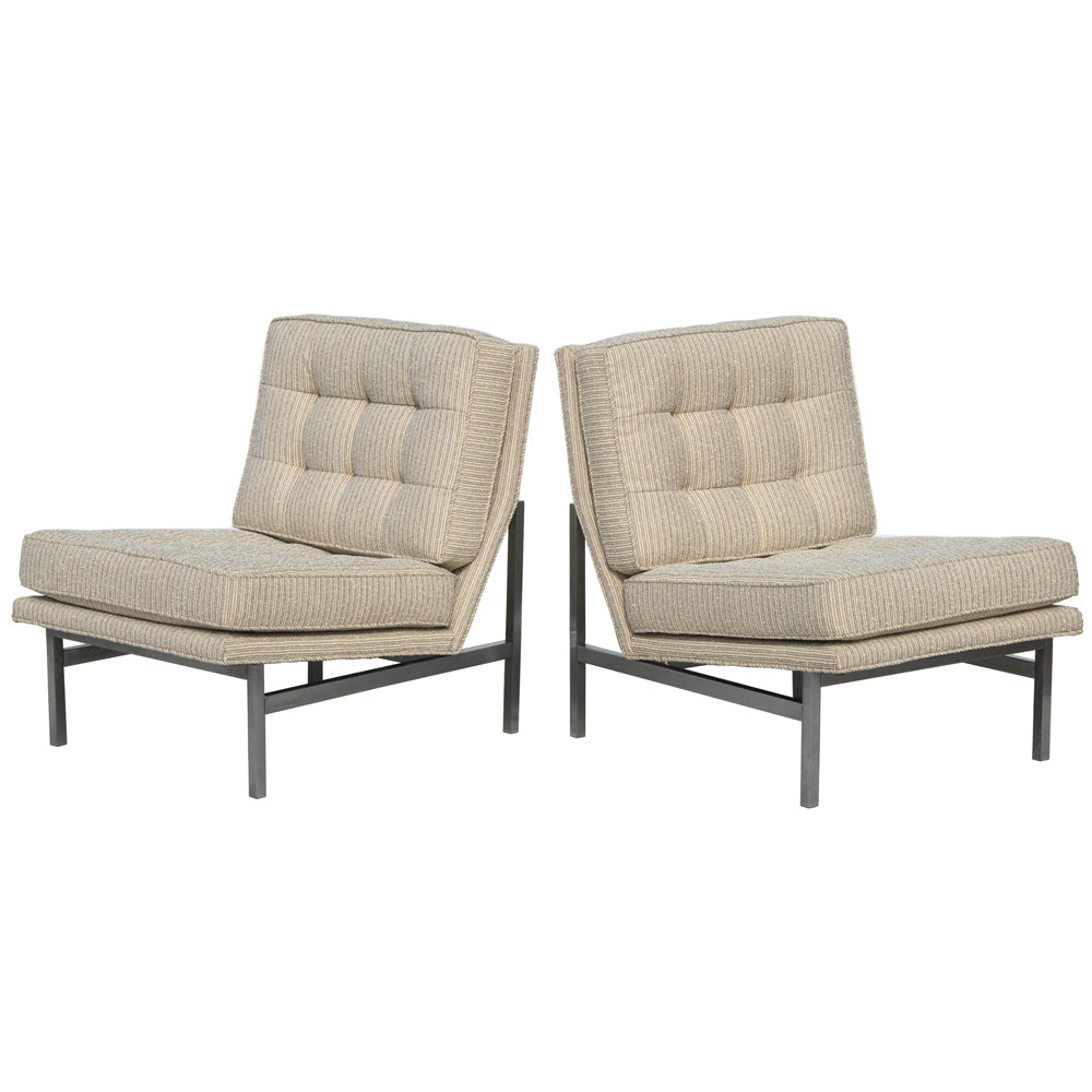 Vintage Florence Knoll lounge chairs mid-century