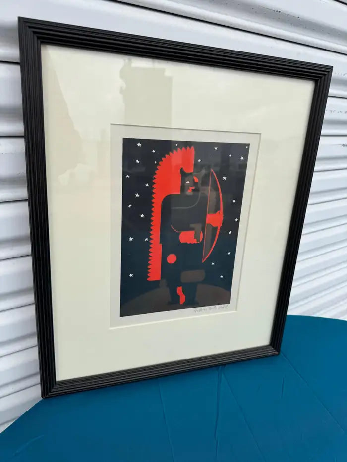 vintage Hilaire Hiler silkscreen geometric artwork