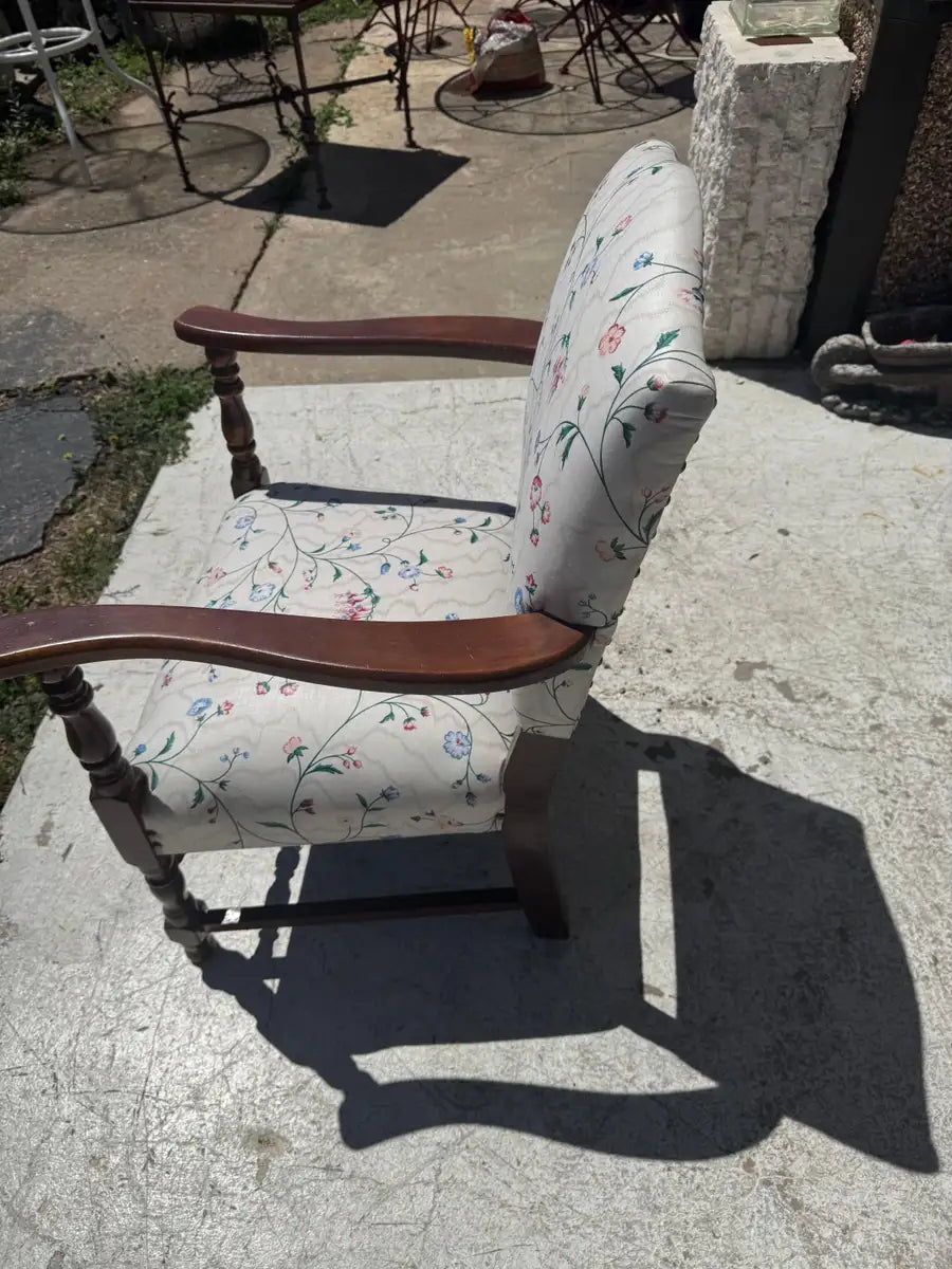 wooden arm desk chair with vintage inspired design