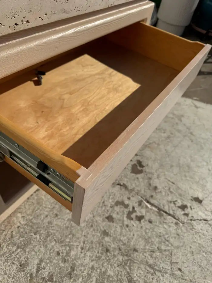 Vintage Travertine Top Nightstands