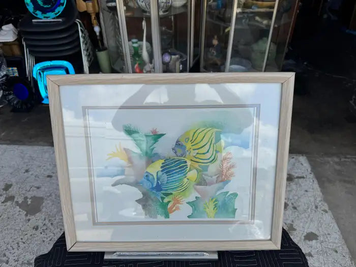 Tropical aquarium inspired wall art print