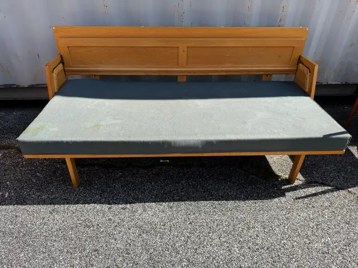 Vintage modern oak daybed with clean lines