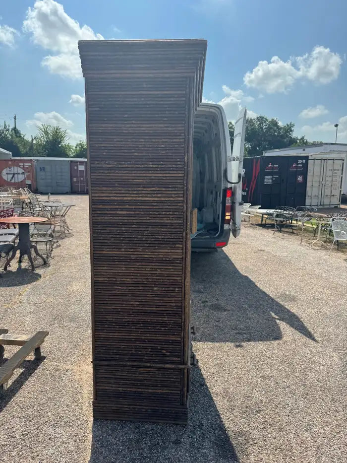 Vintage wardrobe cabinet with reflective door panels