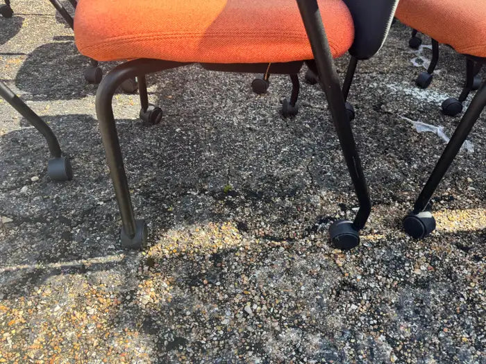 Authentic Knoll side chairs with modern architectural design