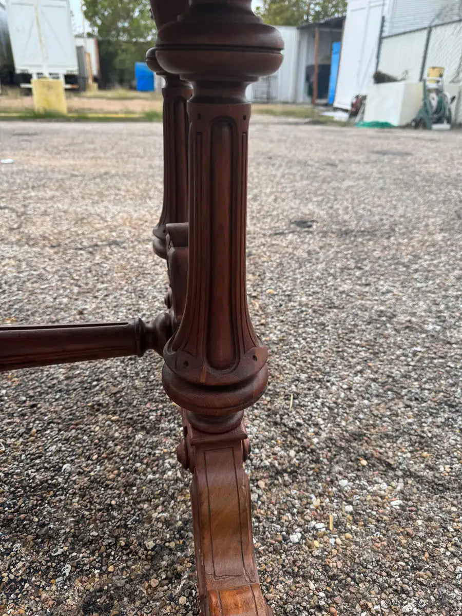 Victorian era walnut desk with premium leather top