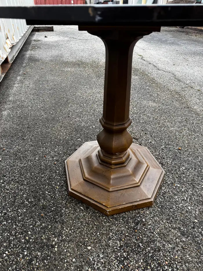 Vintage granite accent table for living room décor