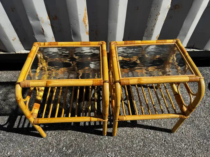 Waterfall front tropical accent tables