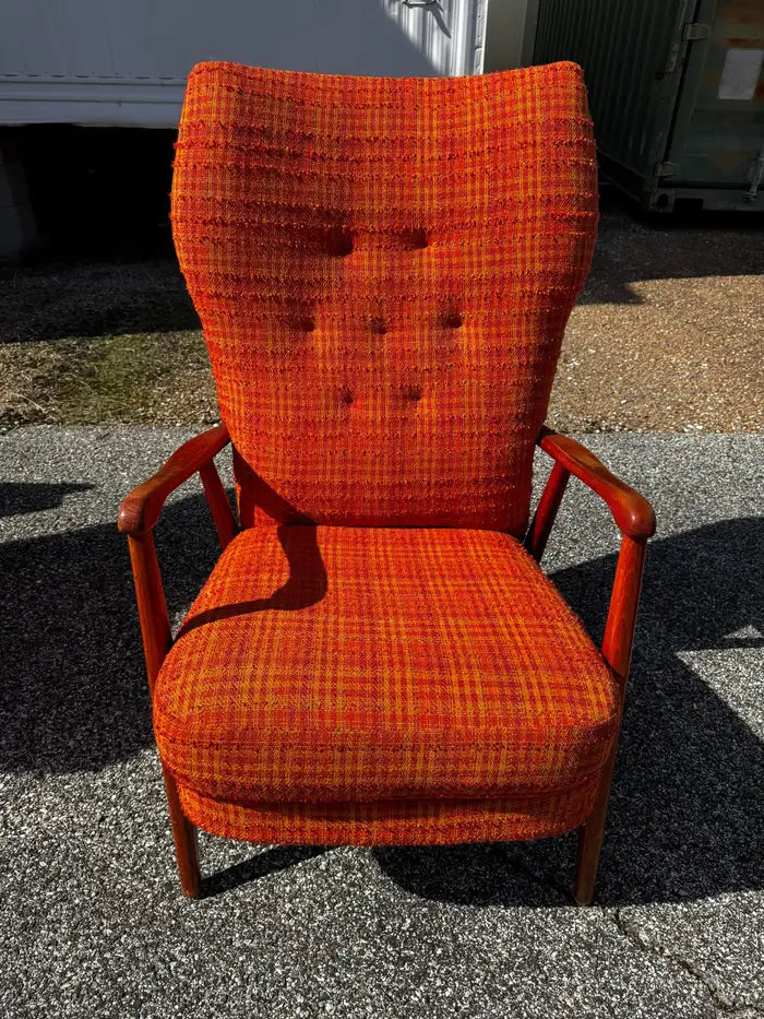 Vintage Swedish wingback lounge chair