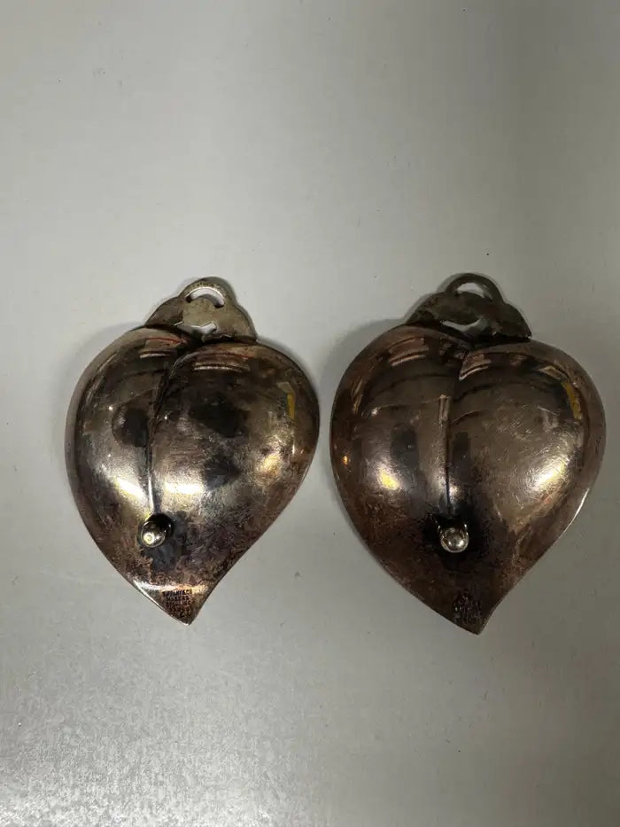 Tiffany silver heart shaped serving dishes