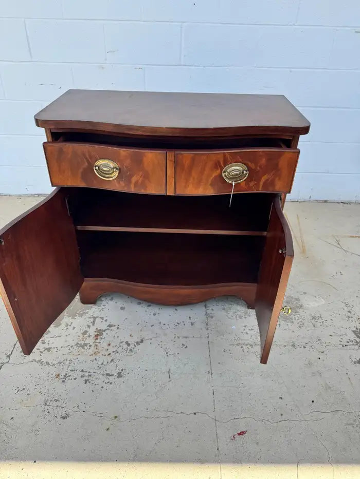 Walnut bedside table from Broyhill anniversary collection