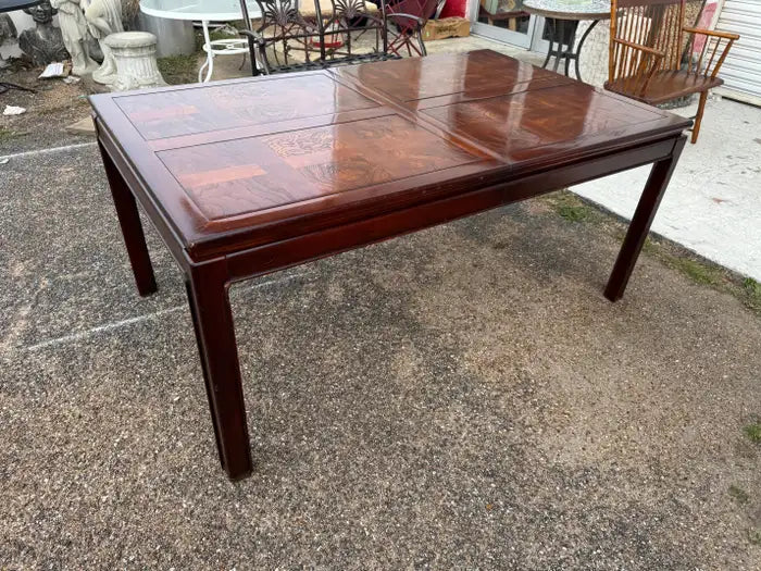 Mid century style walnut dining table