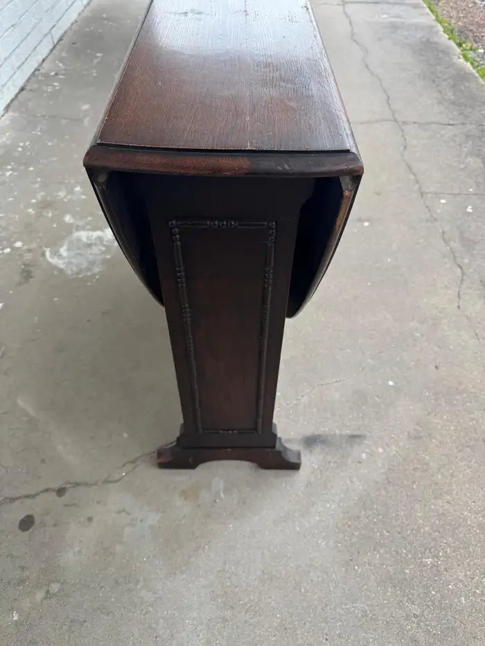 Vintage walnut kitchen table with expandable top