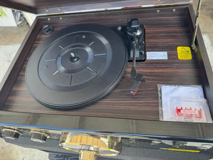 Record player stand cabinet for living room décor