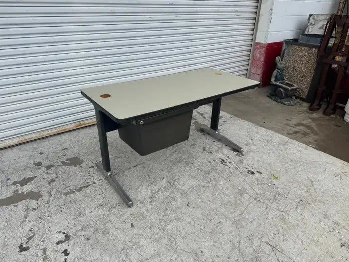 Herman Miller wood writing desk for home office
