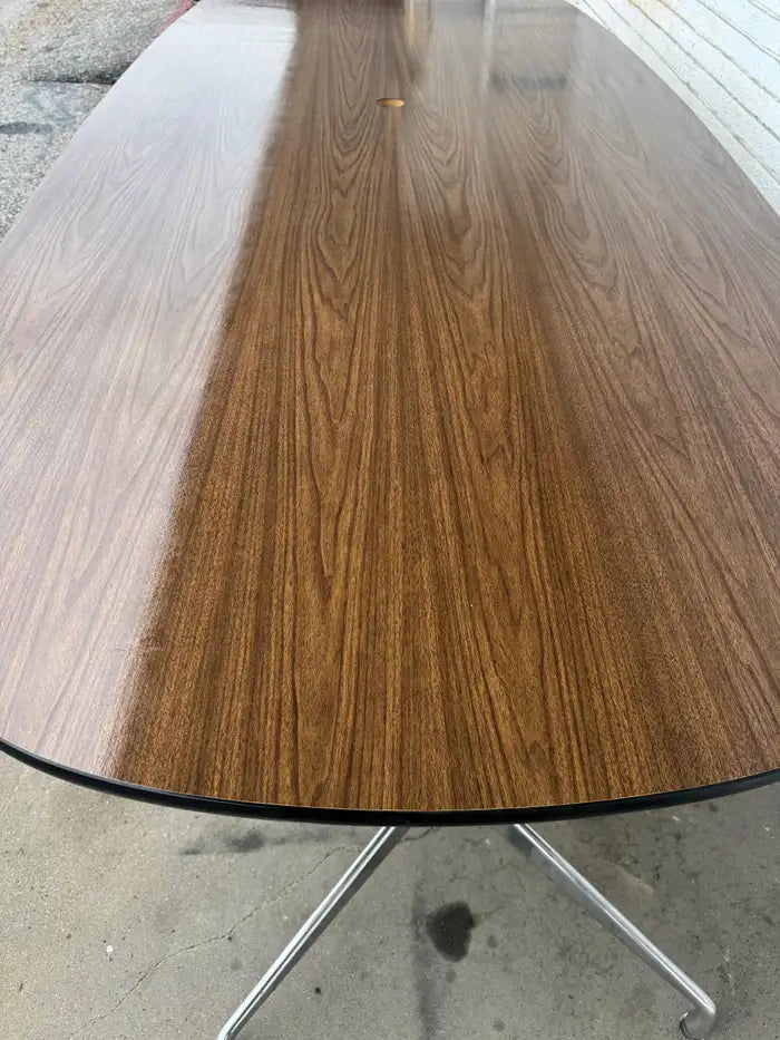 Contemporary executive office conference table with curved edges