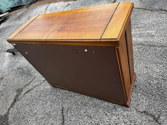 Walnut bar cabinet rustic style