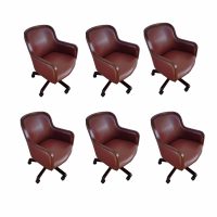 Ward Bennett Brickel ergonomic desk office chair mid-century leather​