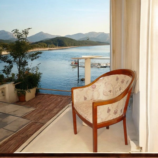 Ward Bennett Enron office chair Metro Retro Furniture barrel-back.​