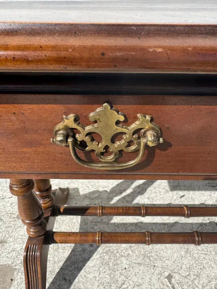 wooden drop leaf desk compact writing table