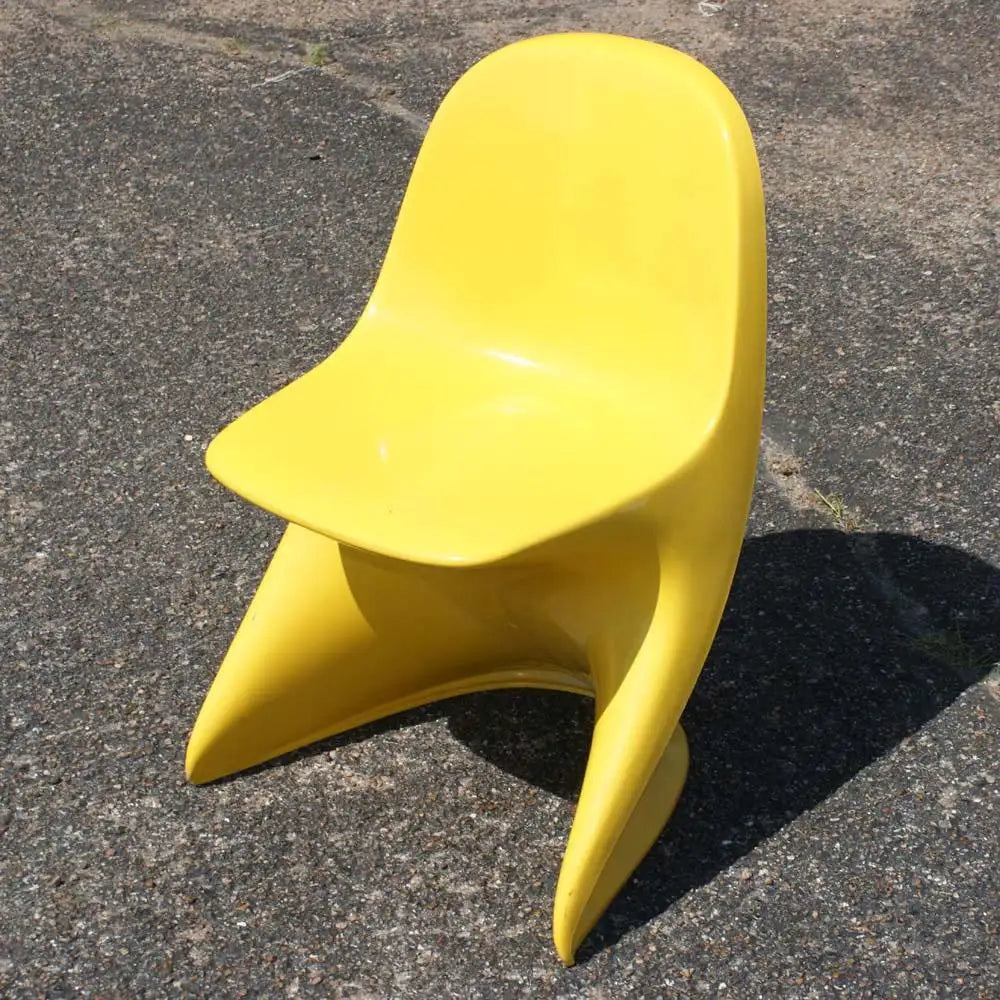 Casalino Alexander Begge Stacking Chair Yellow Color Size 1