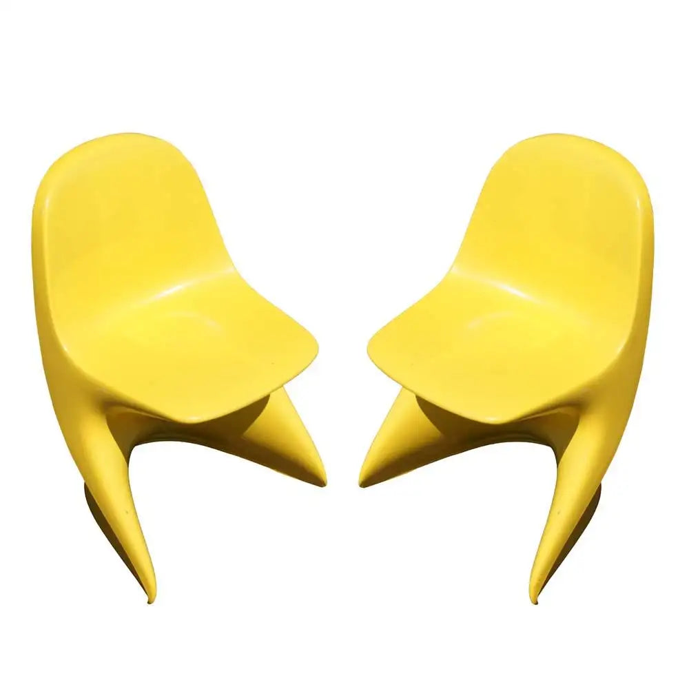 Casalino Alexander Begge Stacking Chair Yellow Color Size 1