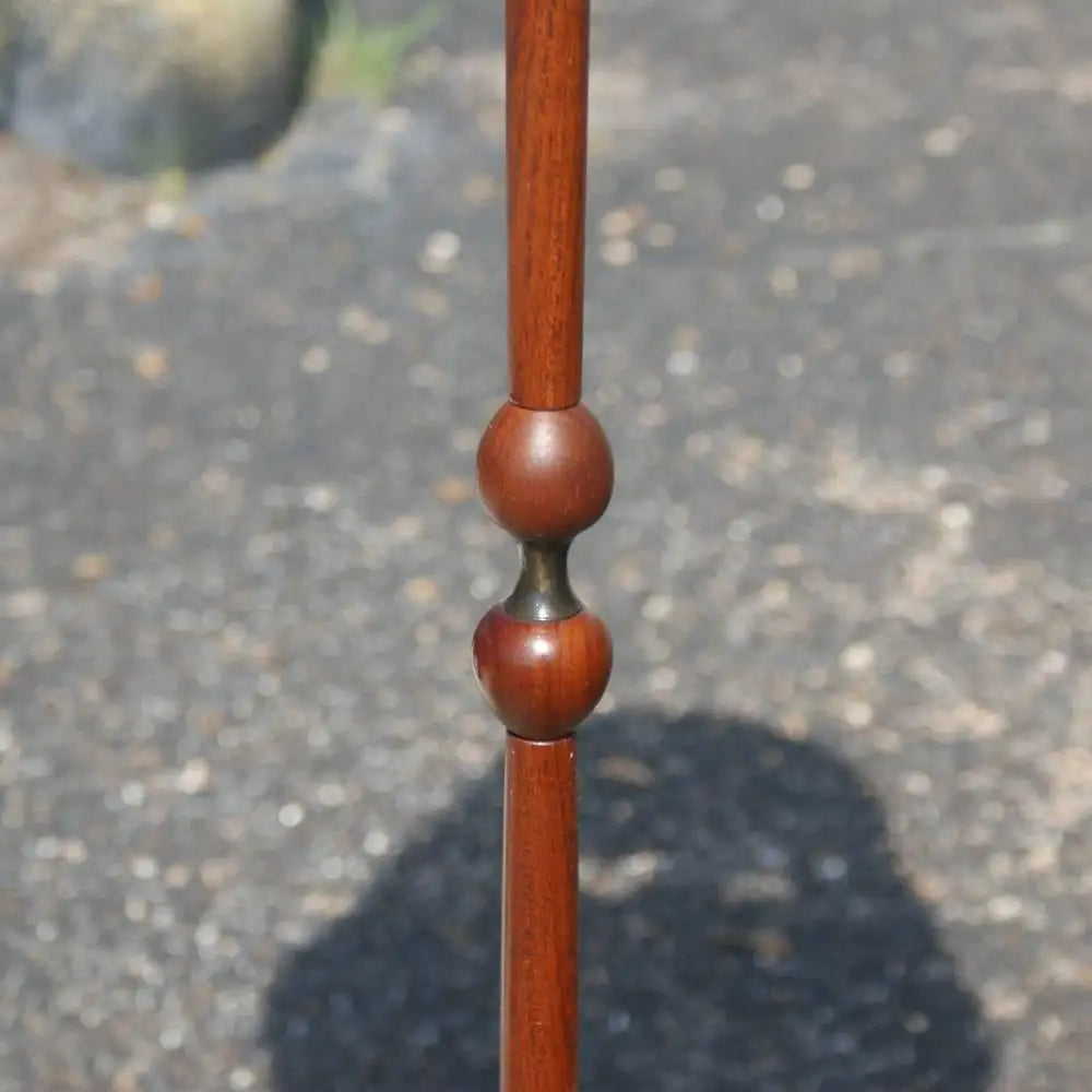Vintage Carved Wood Brass Floor Lamp (MR9242)