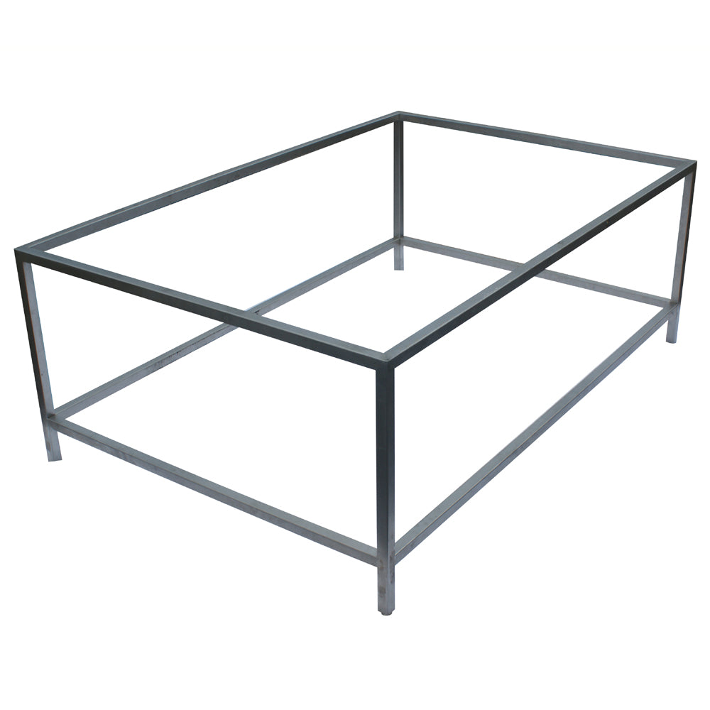 58″ Vintage Aluminum Two Tier Coffee Table Base