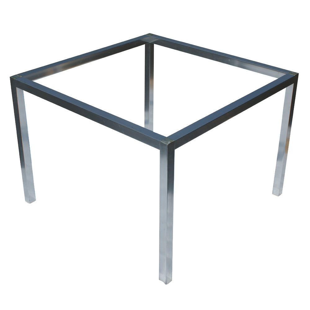 30″ Vintage Square Aluminum Side Table Base
