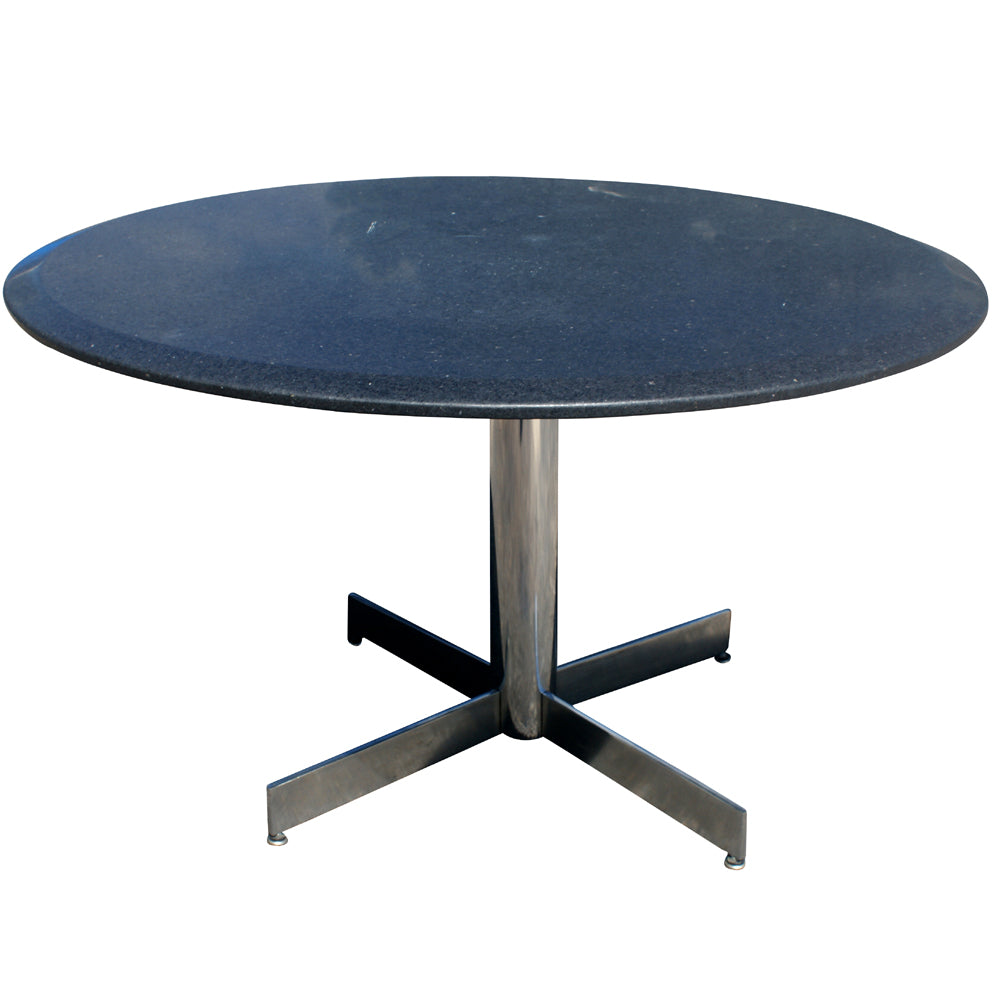 54″ Table Granite Top Polished Chrome Base