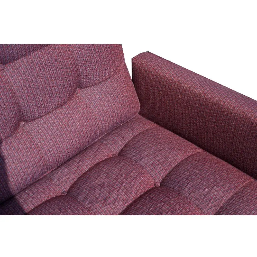 Florence Knoll Burgundy Sofa 3 Seater