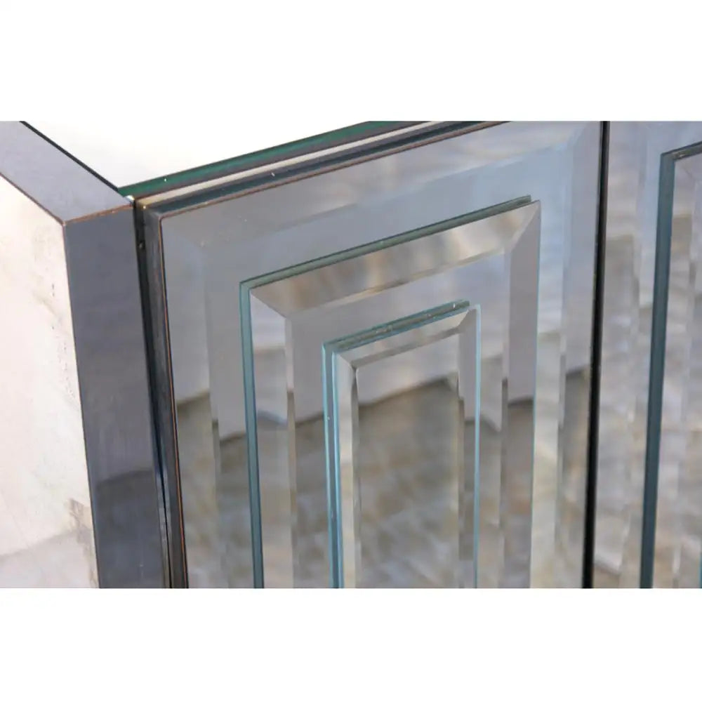 40″ Ello Cabinet 1970s Polished Stainless Steel Mirror (MR9901)