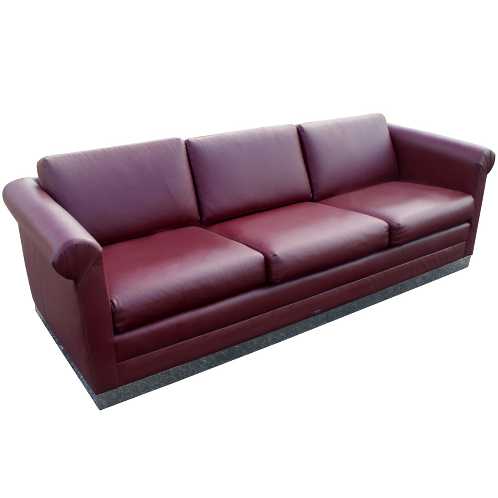 88″ Mid Century Modern Three Seater Sofa Chrome Base