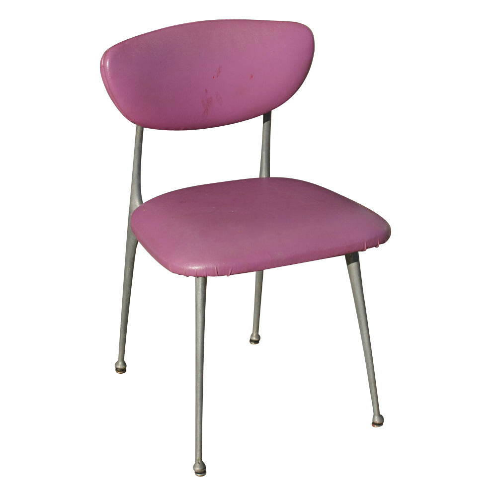 (1) Shelby Williams Aluminum Gazelle Chair Purple (MR10182)