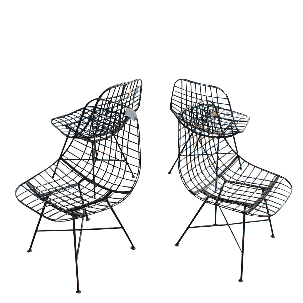 Vintage Italian Wire Chairs in the Style of Eame