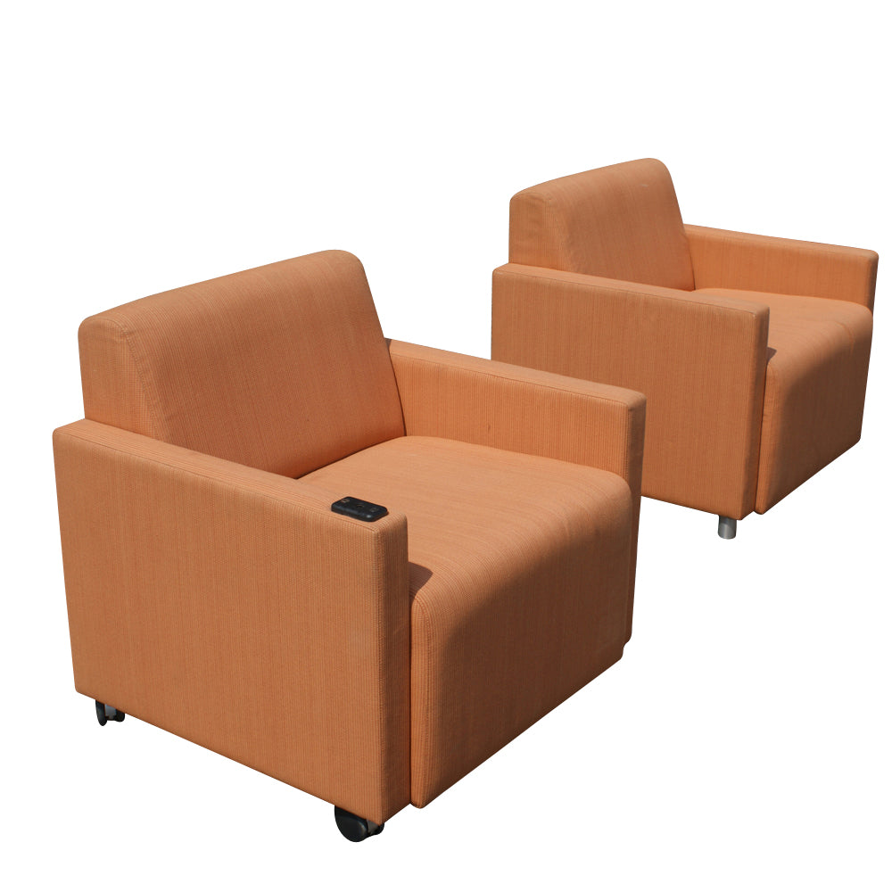 (2) Handcrafted Brayton Coupe Grande Club Chairs ( abj29 ) (MR11116)