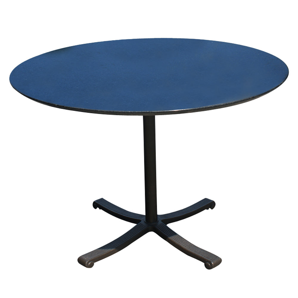 42″ Round Black Granite Top and Brass Base Dining Table