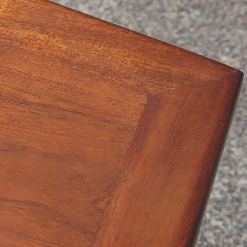 8ft Vintage Florence Knoll Boat Shaped Walnut Dining Table