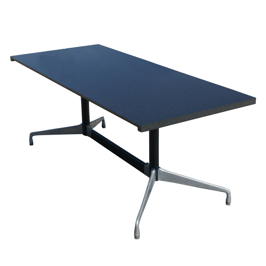 72″ Herman Miller Base Desk Table featuring a sleek granite top and sturdy base. Ideal for modern offices and executive spaces, combining style and functionality effortlessly.