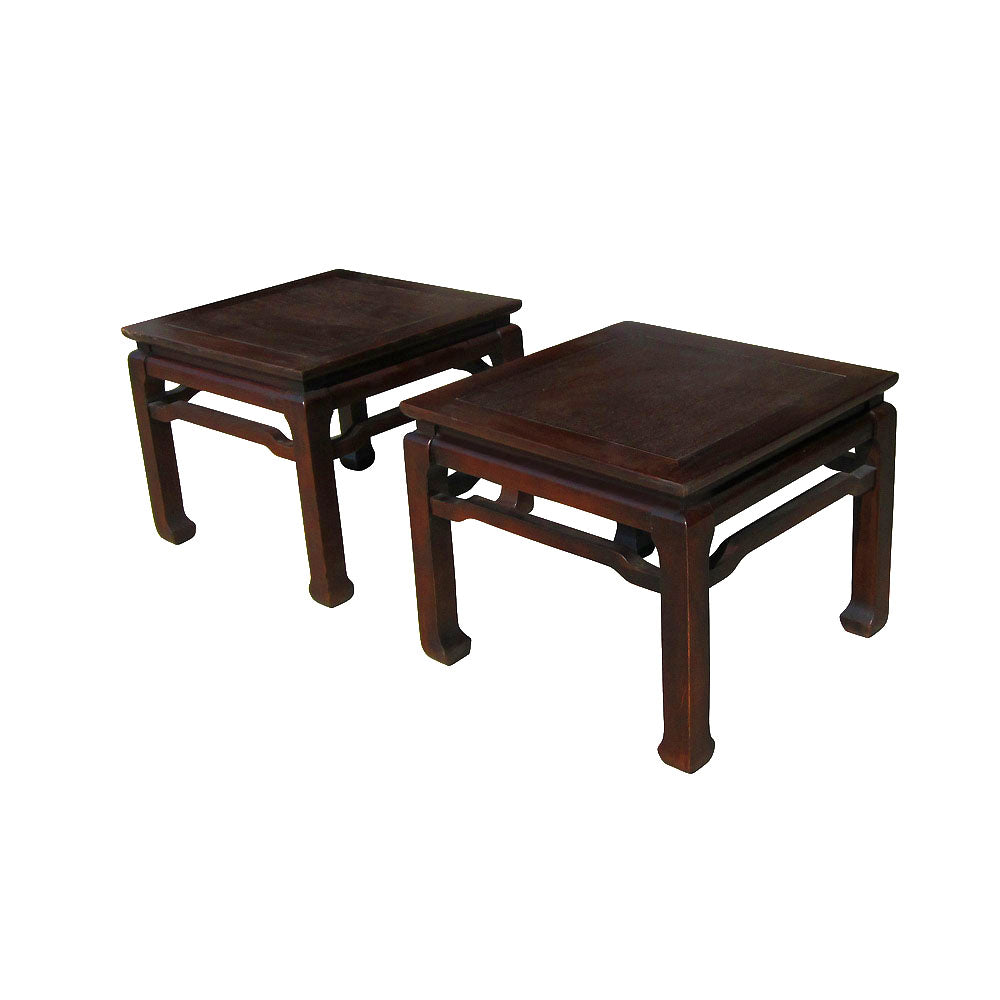 20.25″ Pair of Vintage Chinoiserie Side Tables