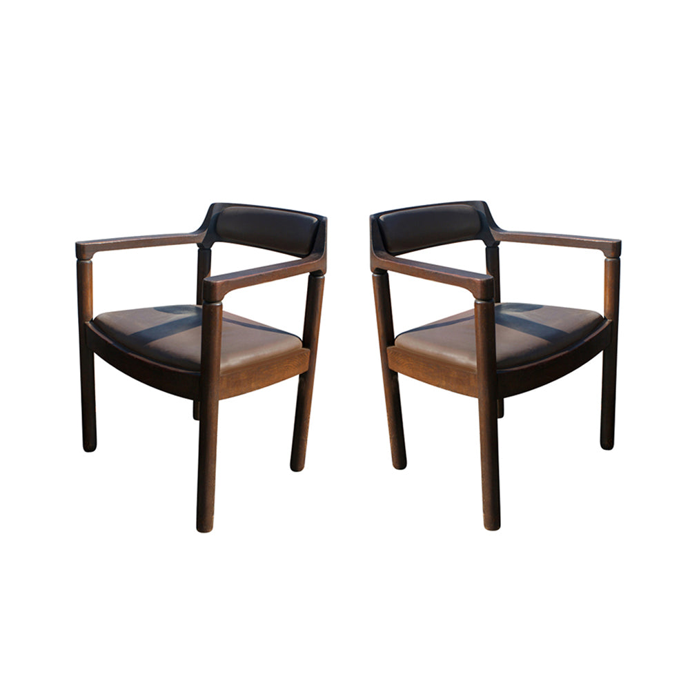 (2) Vintage Ireland Chairs Designed by Nicos Zographos ( abp26 ) (MR11237)