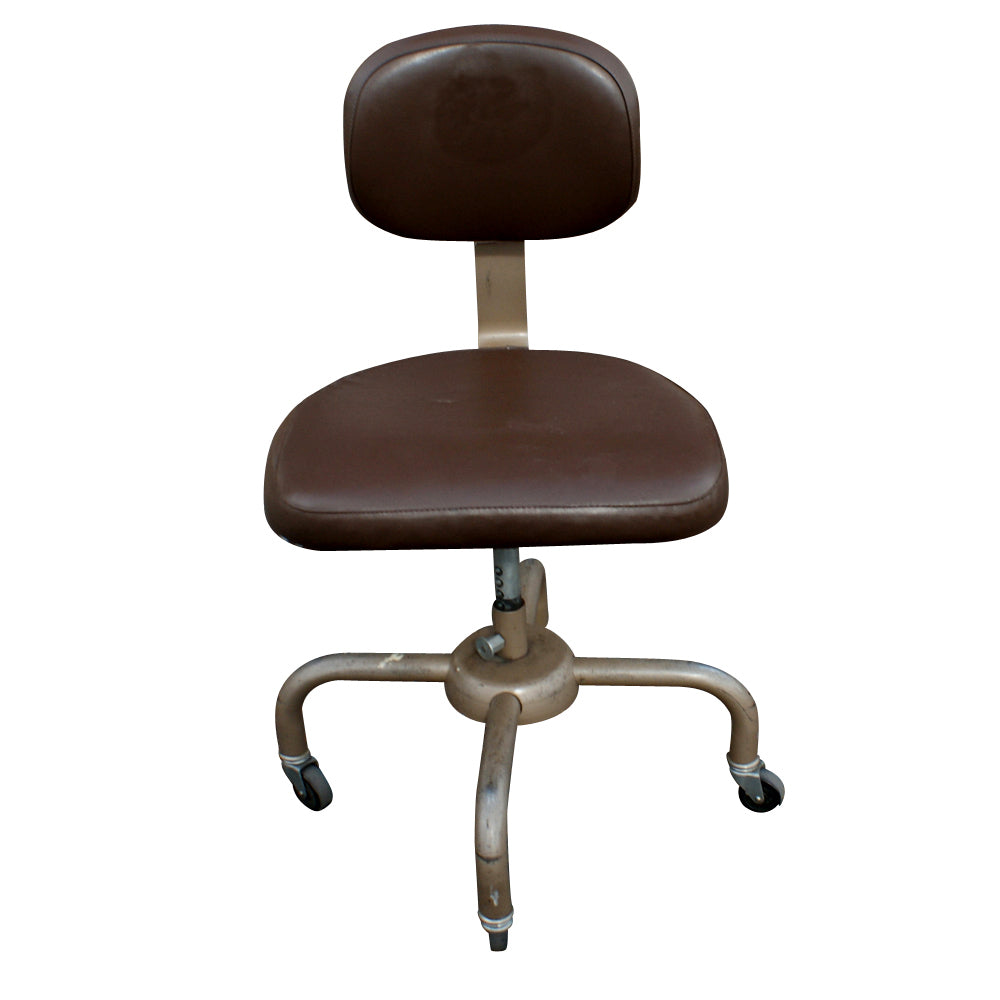 Vintage Metal Industrial Chair Brown