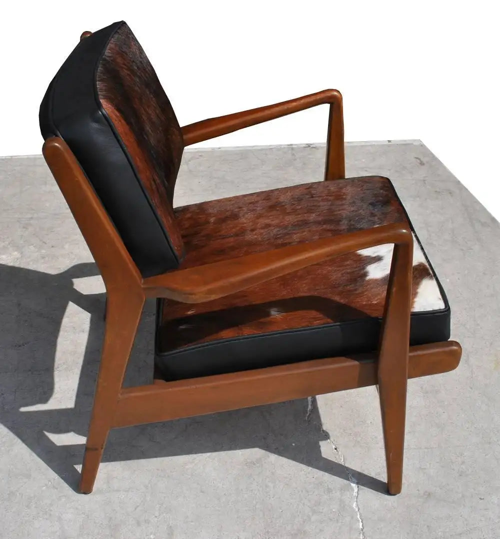 Pair Vintage Mid Century Restored Jens Risom Lounge Chairs