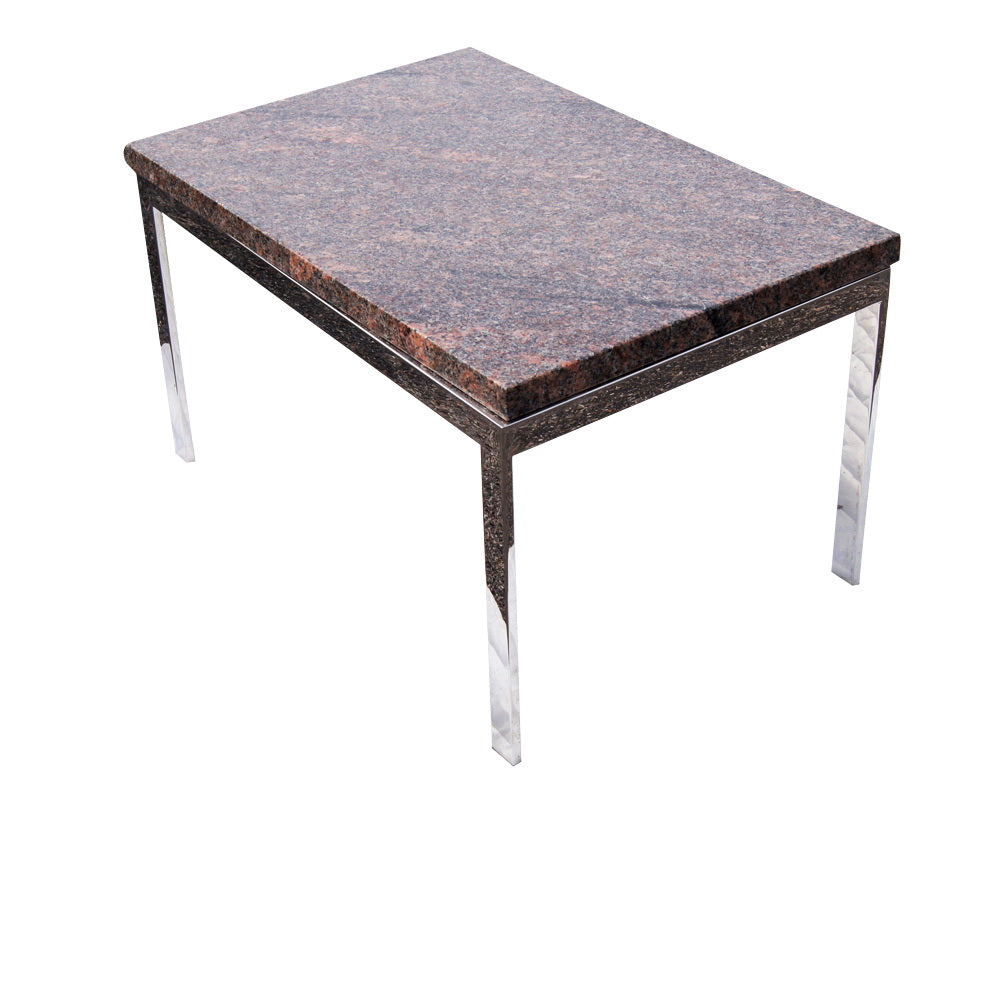 30″ Vintage Granite Chrome Coffee Table