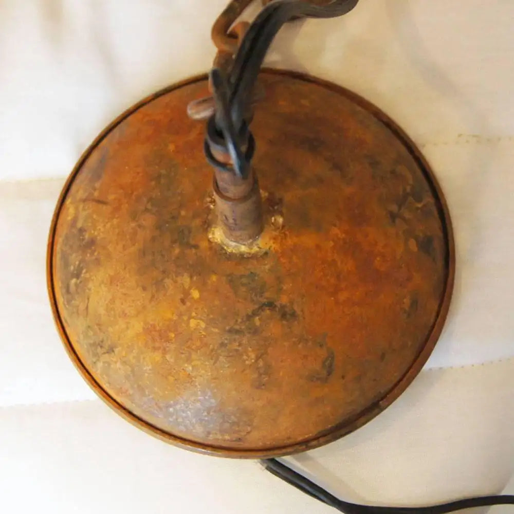 Antique Industrial Wood and Metal Hanging Ceiling Lamp (MR11880)