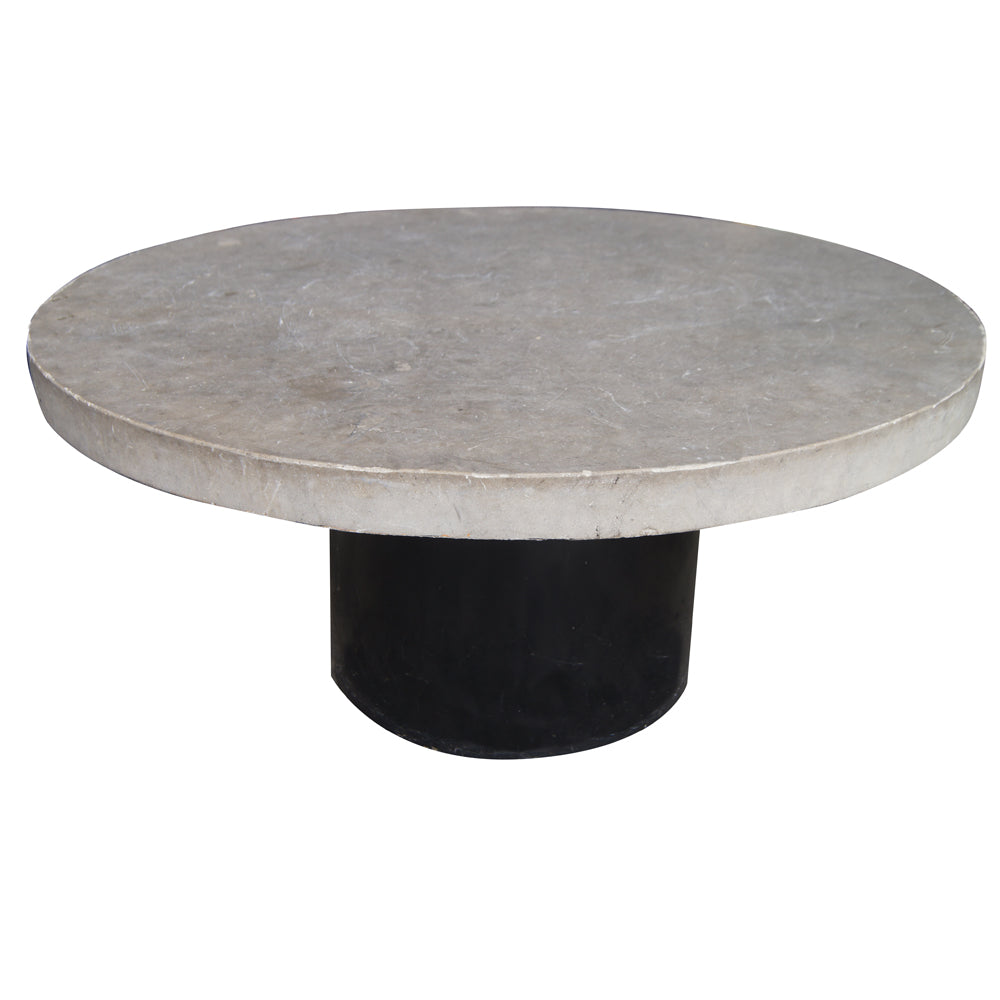 Vintage Cement Circular Coffee Table