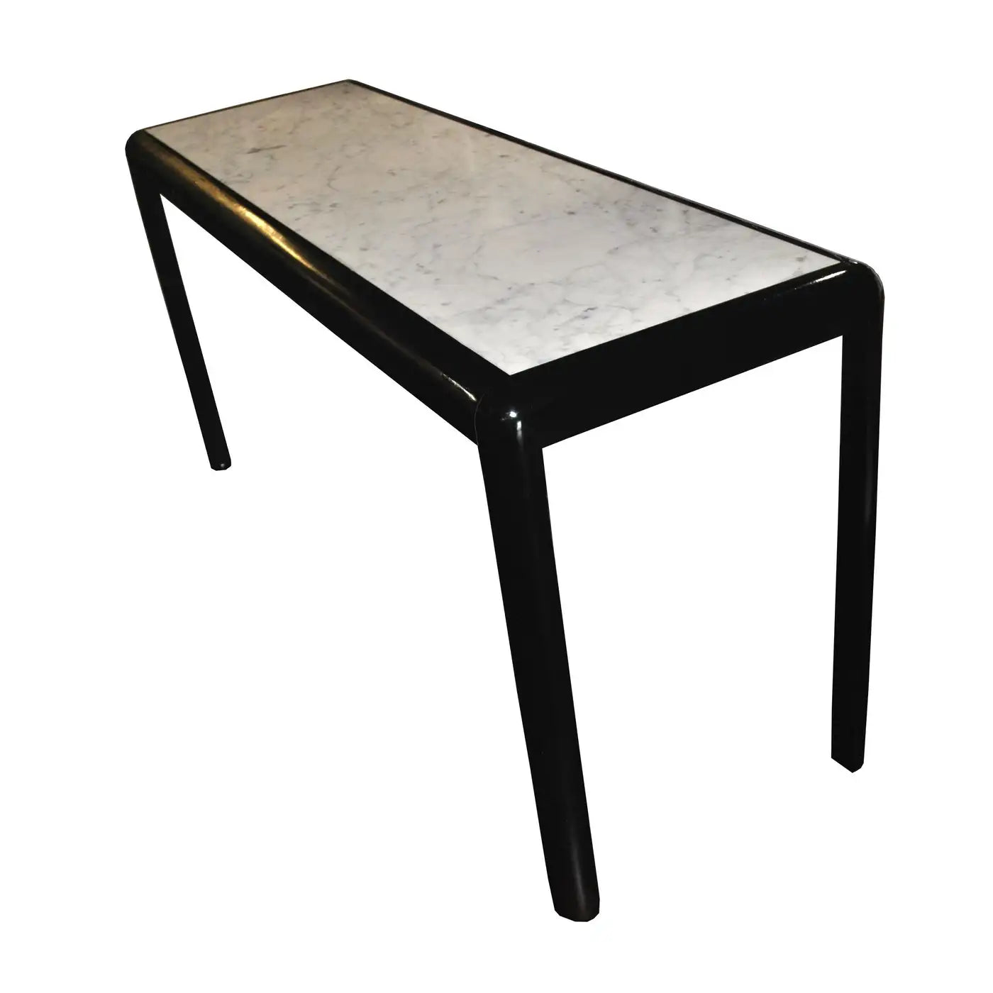Vintage Marble and Wood Console Table