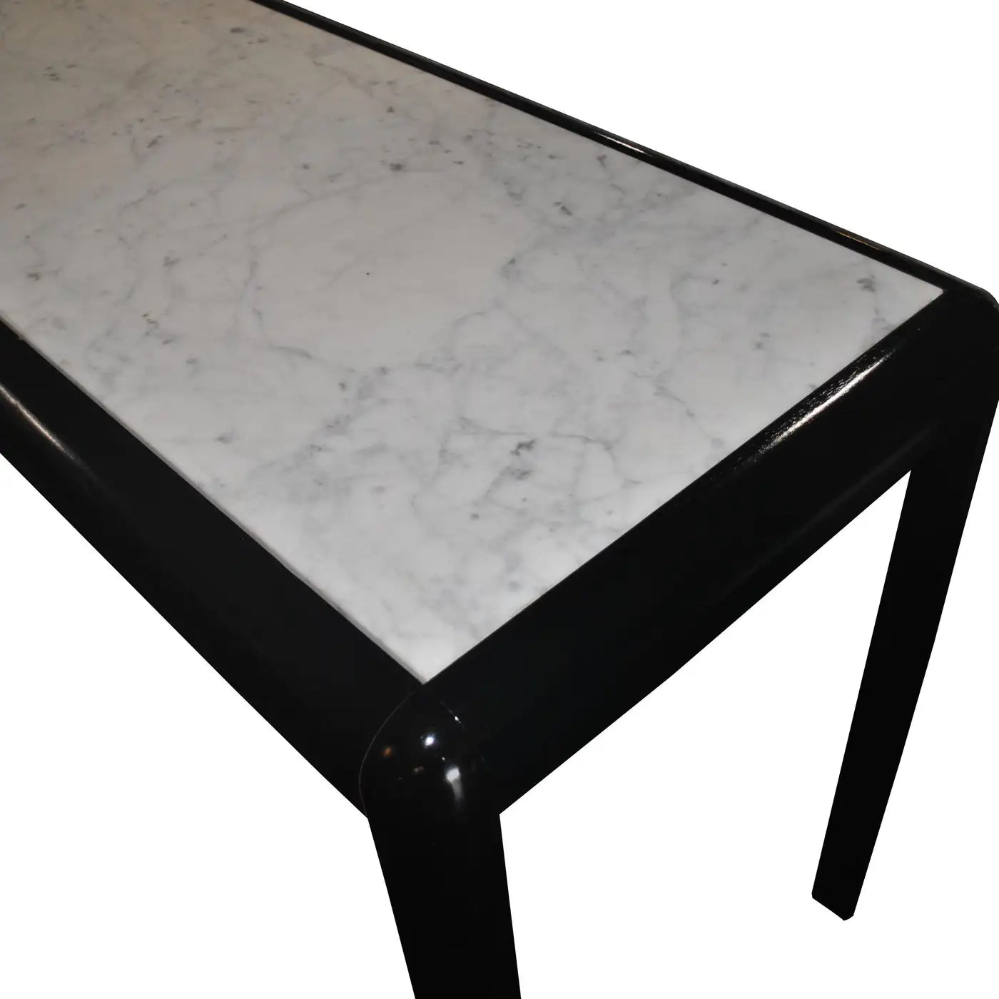 Vintage Marble and Wood Console Table