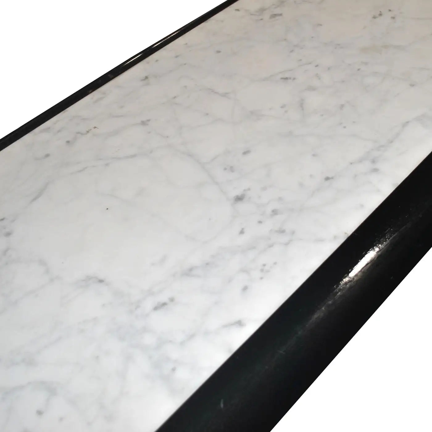 Vintage Marble and Wood Console Table